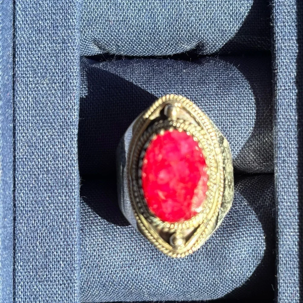 Ruby and 925 Silver Ring New